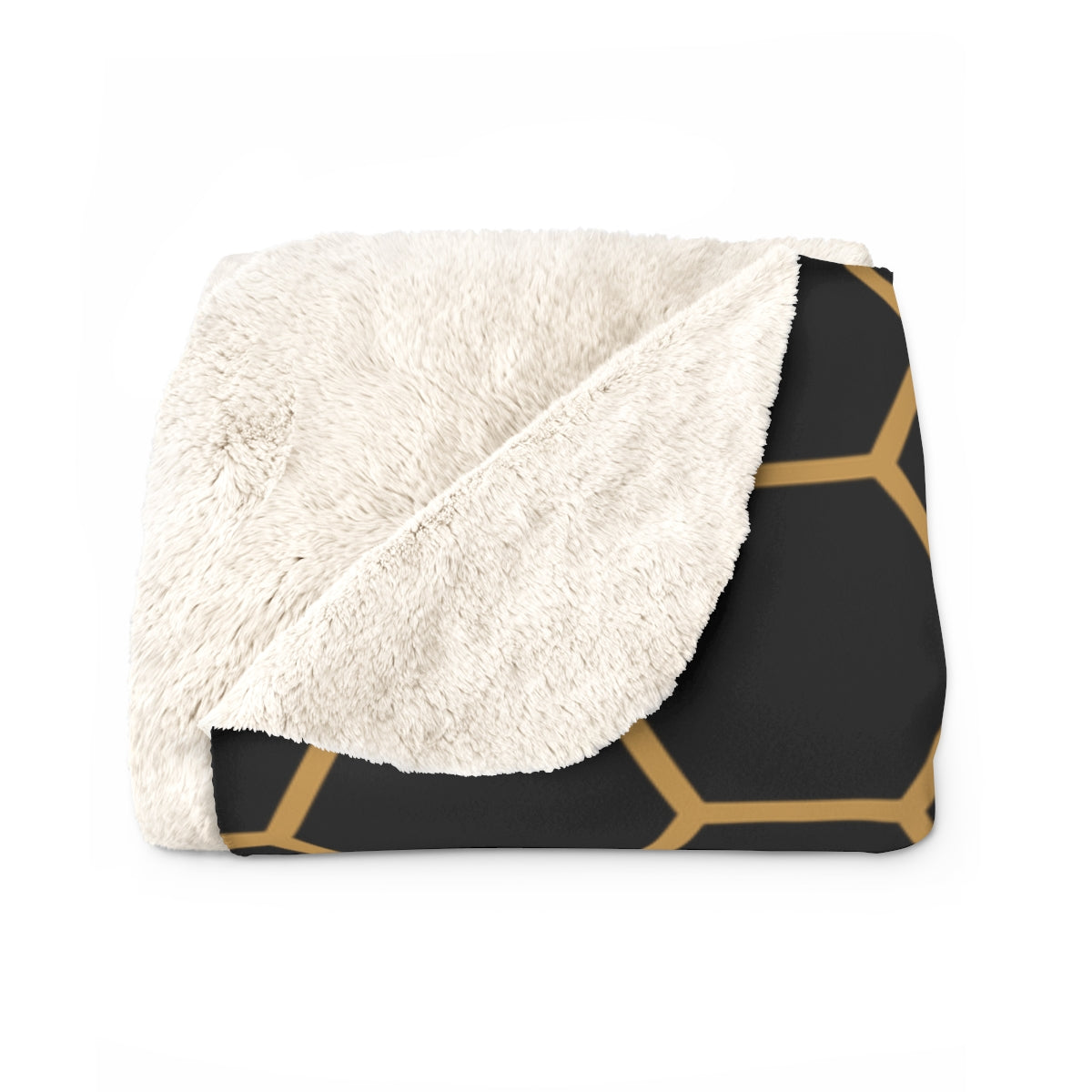 Personalized Luxurious Bee Boujee Pearl-Print Sherpa Fleece Blanket - 2 Sizes and 3 Designs