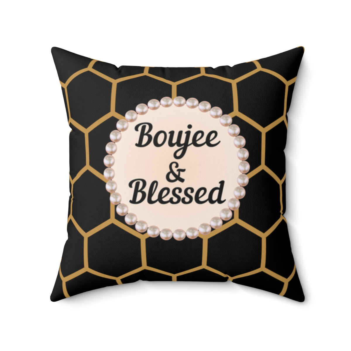 Boujee & Blessed Pearl-Print Decorative Pillow