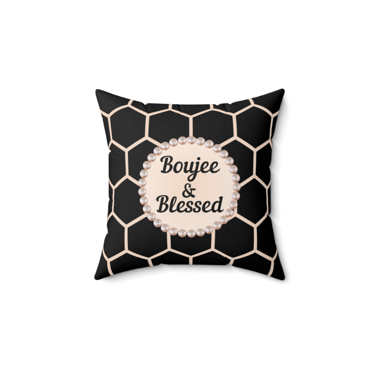 Boujee & Blessed Pearl-Print Decorative Pillow