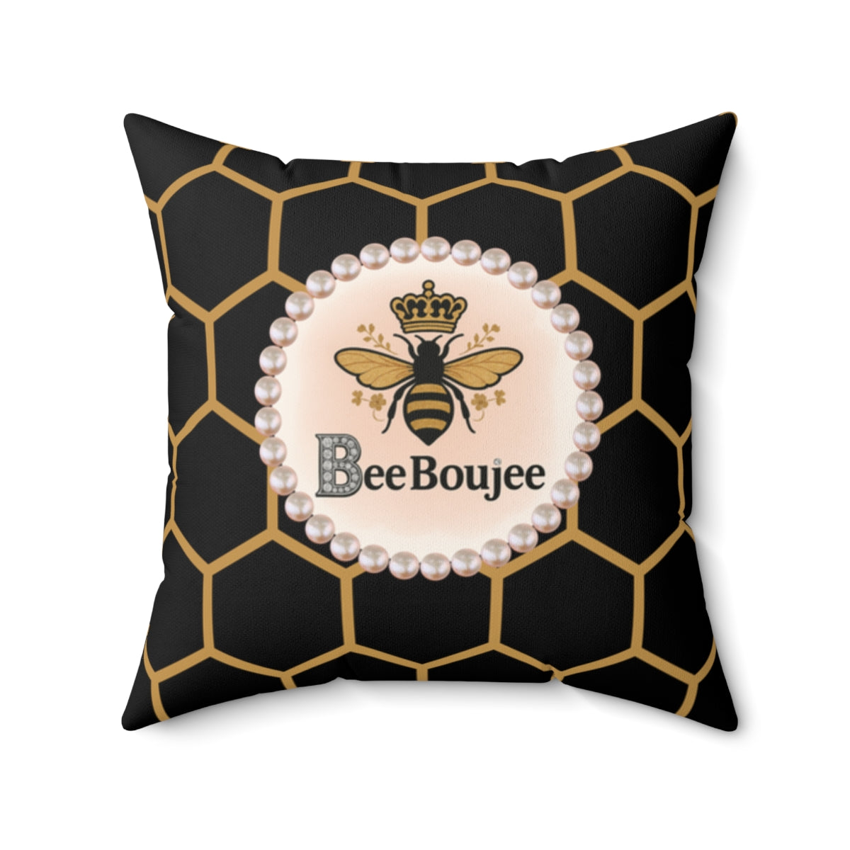 Bee Boujee Pearl-Print Decorative Pillow