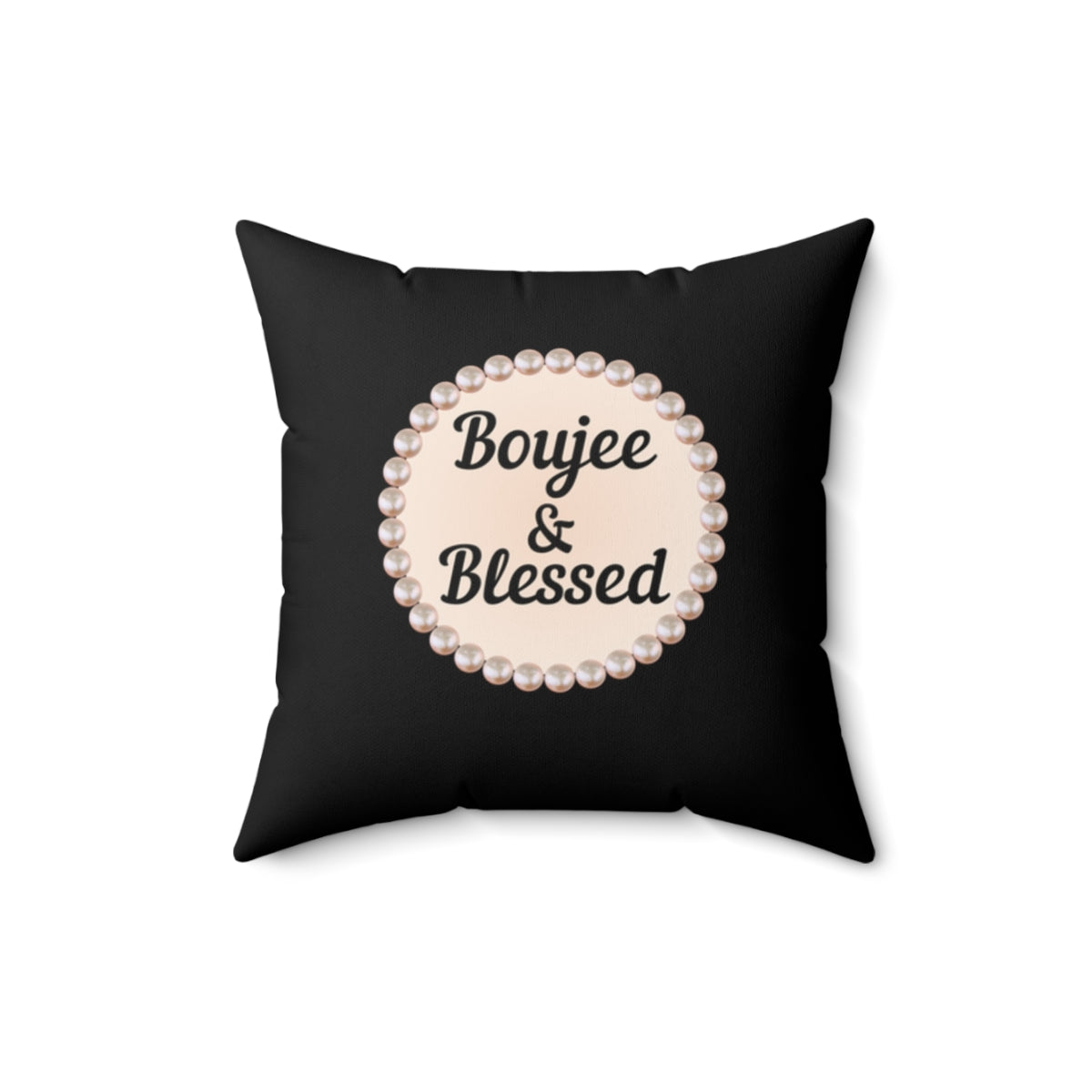 Boujee & Blessed Pearl-Print Decorative Pillow