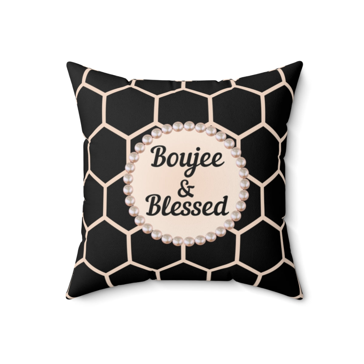 Boujee & Blessed Pearl-Print Decorative Pillow