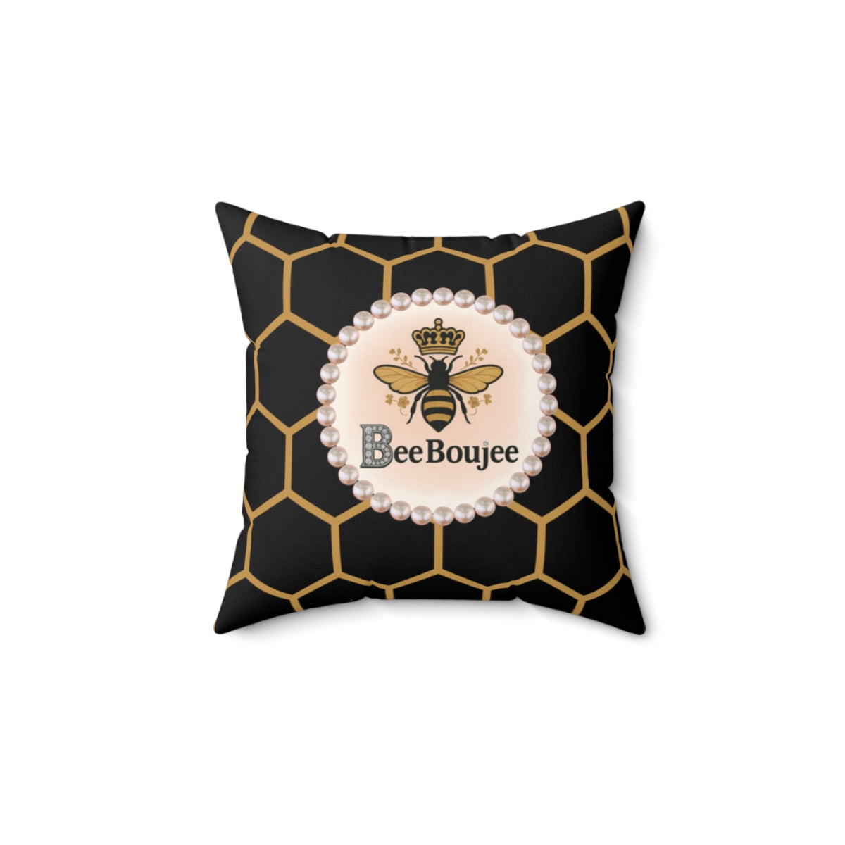 Bee Boujee Pearl-Print Decorative Pillow
