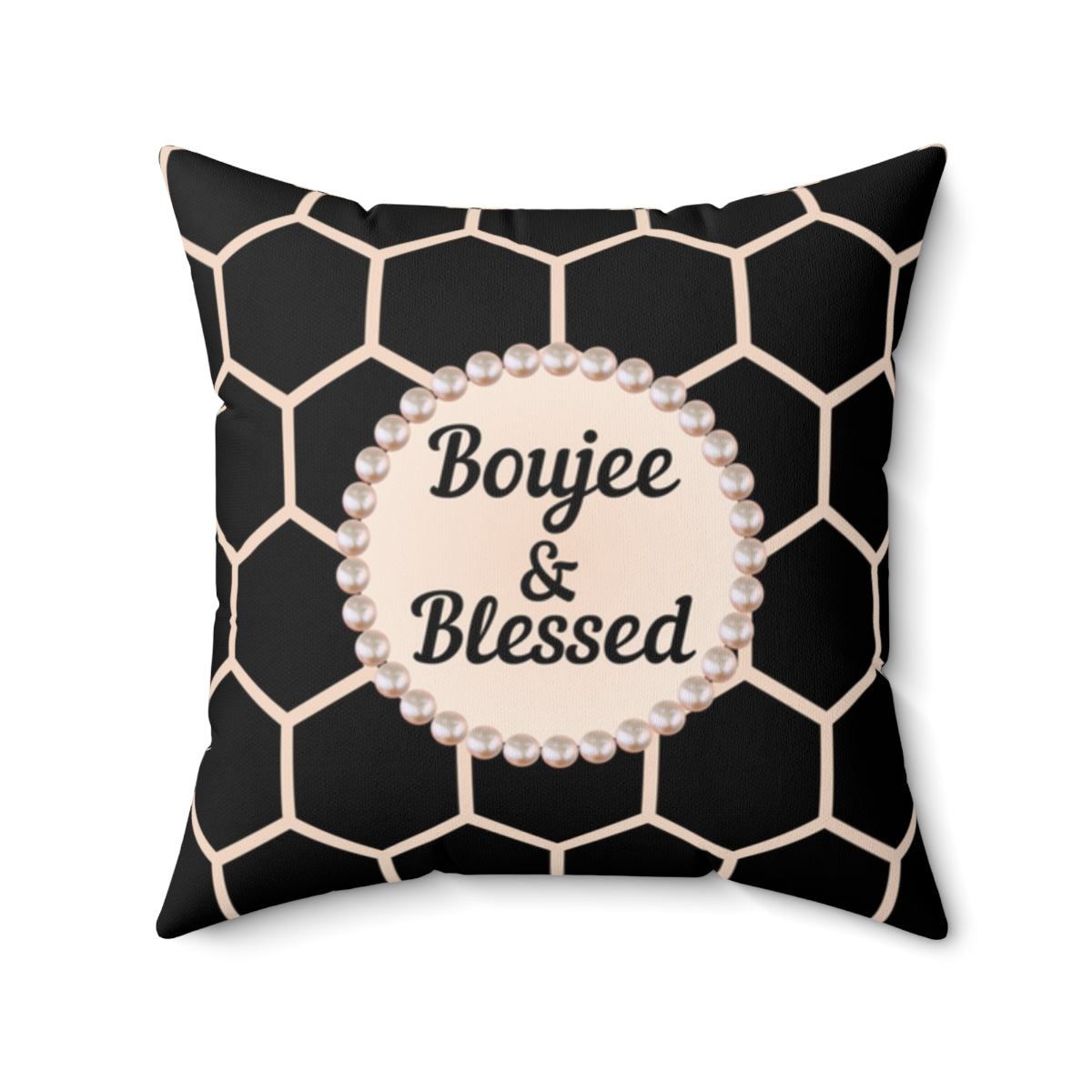 Boujee & Blessed Pearl-Print Decorative Pillow