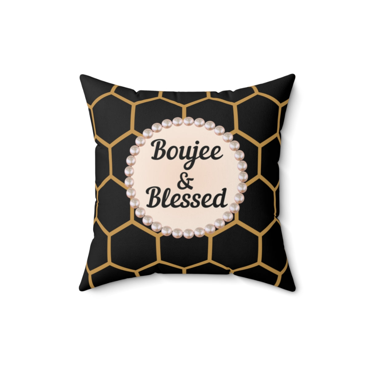 Boujee & Blessed Pearl-Print Decorative Pillow