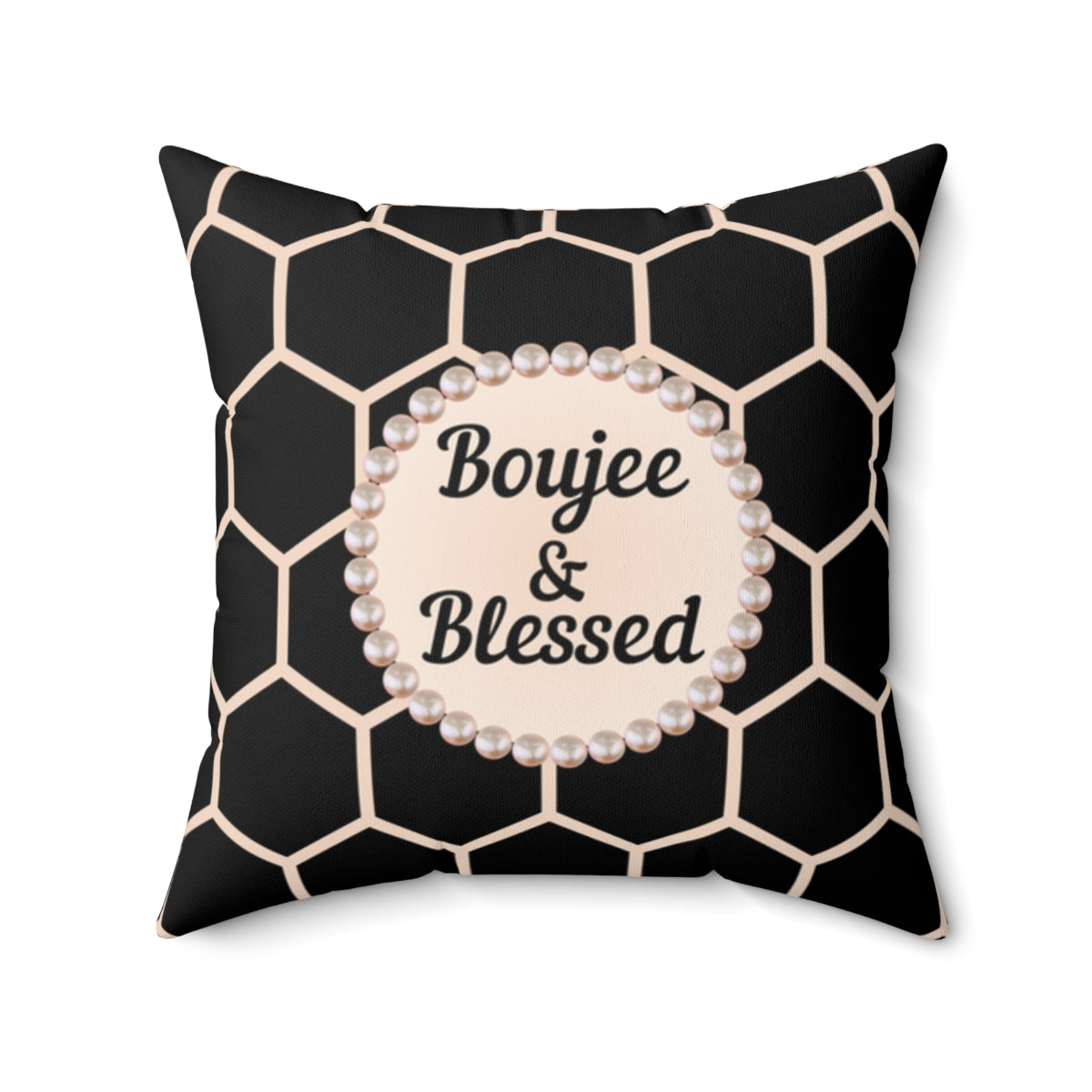 Boujee & Blessed Pearl-Print Decorative Pillow