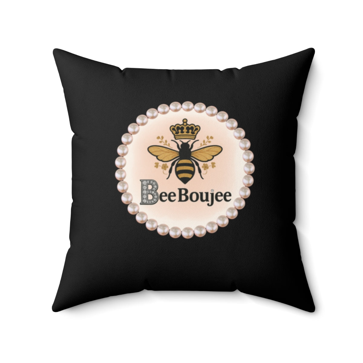 Bee Boujee Pearl-Print Decorative Pillow