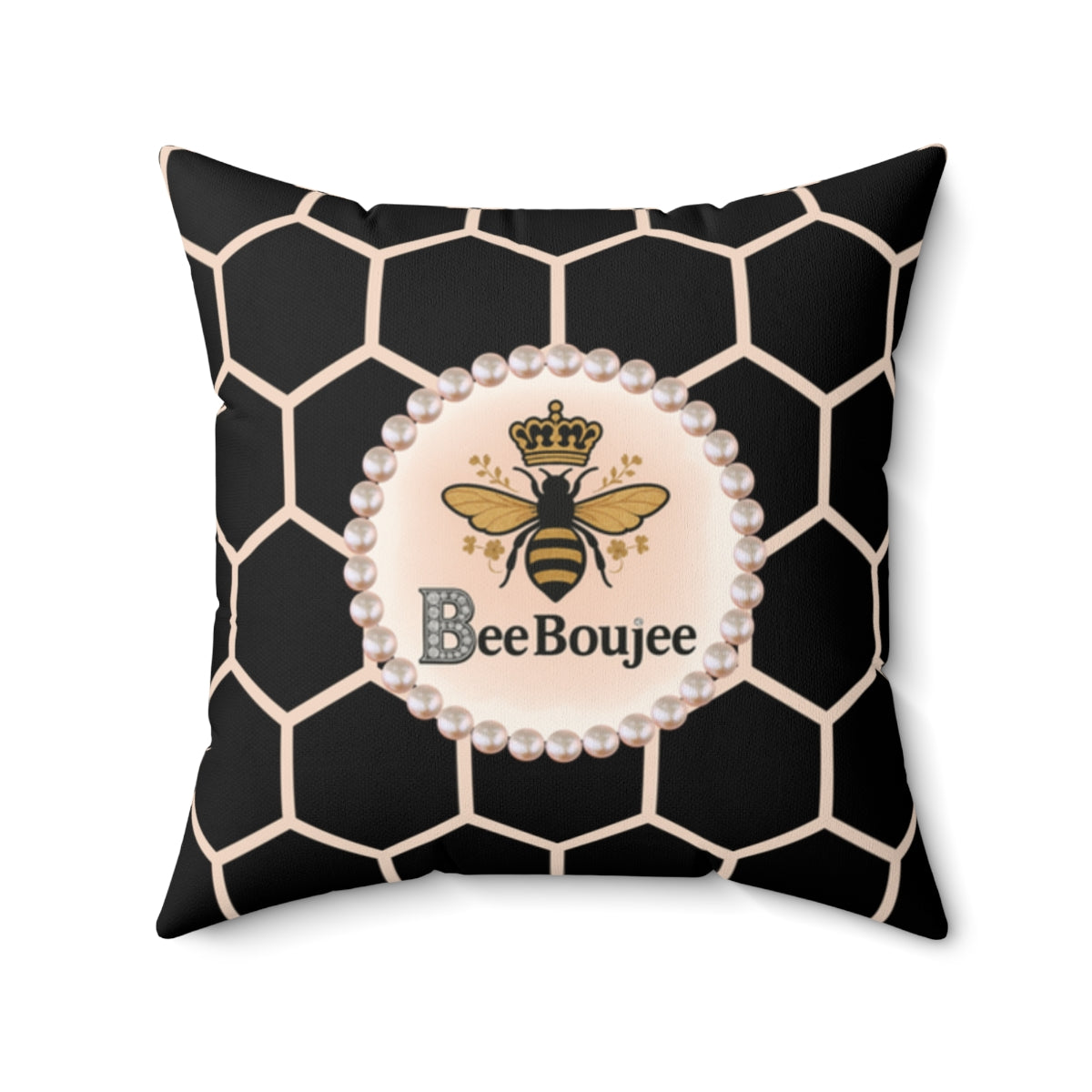Bee Boujee Pearl-Print Decorative Pillow