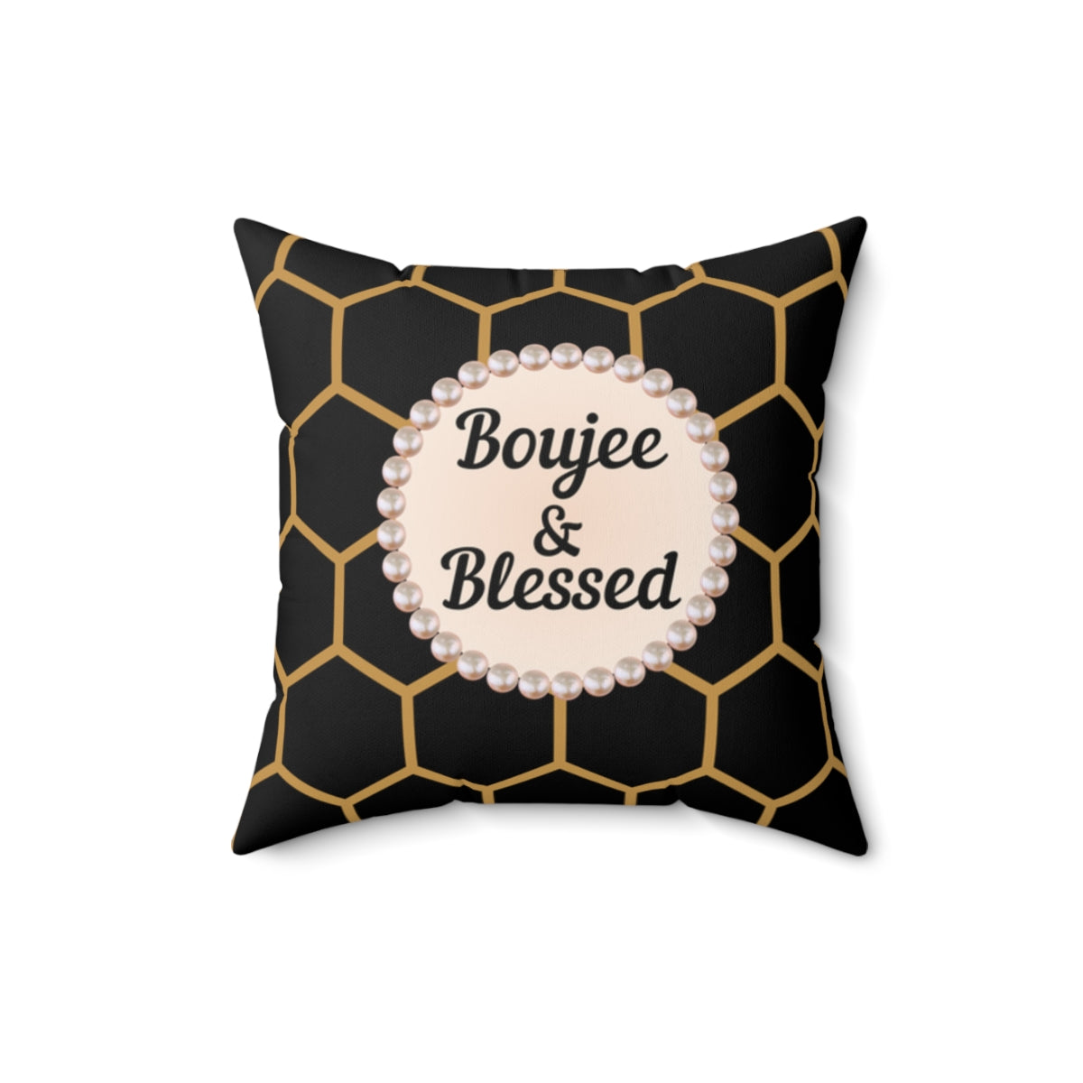 Boujee & Blessed Pearl-Print Decorative Pillow