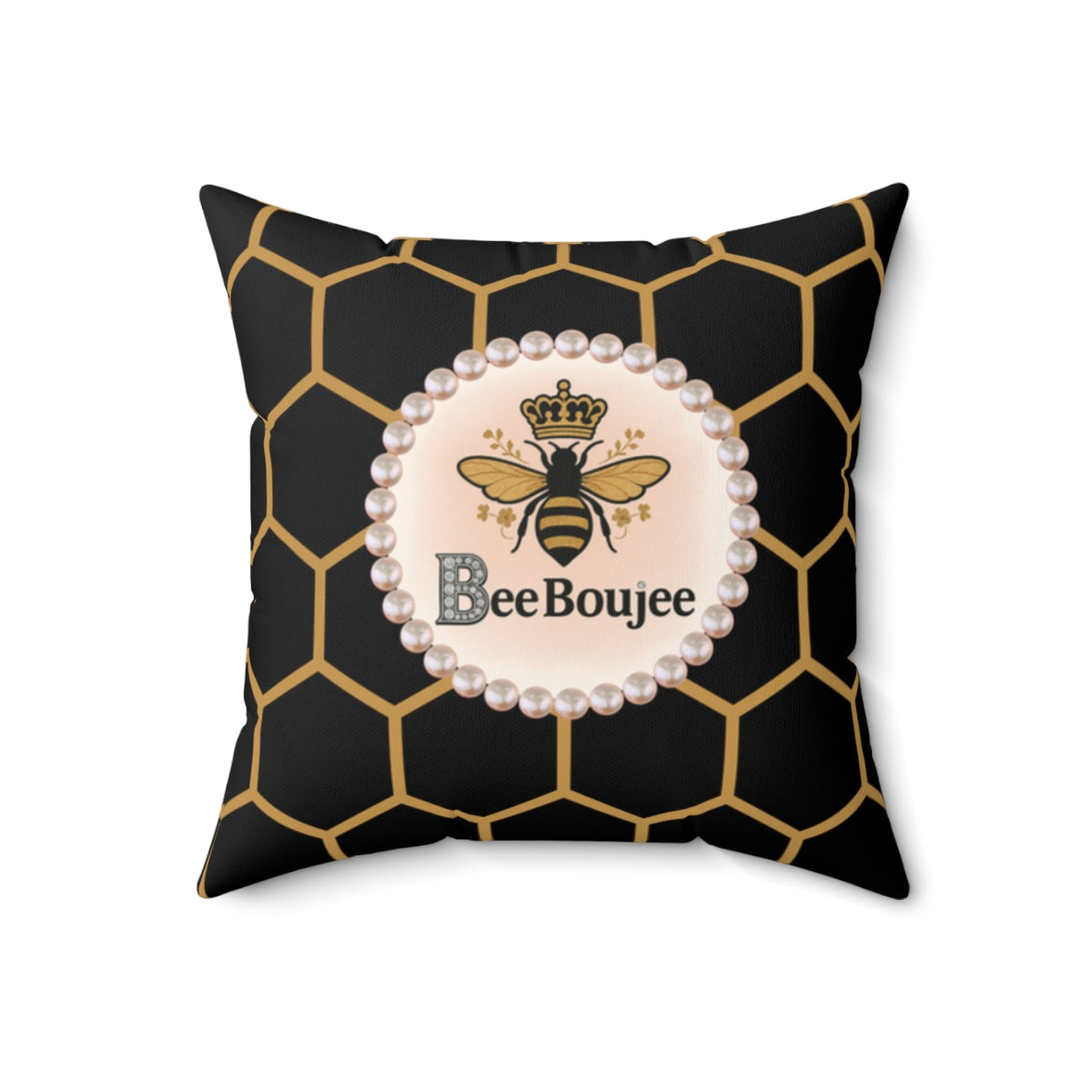 Bee Boujee Pearl-Print Decorative Pillow
