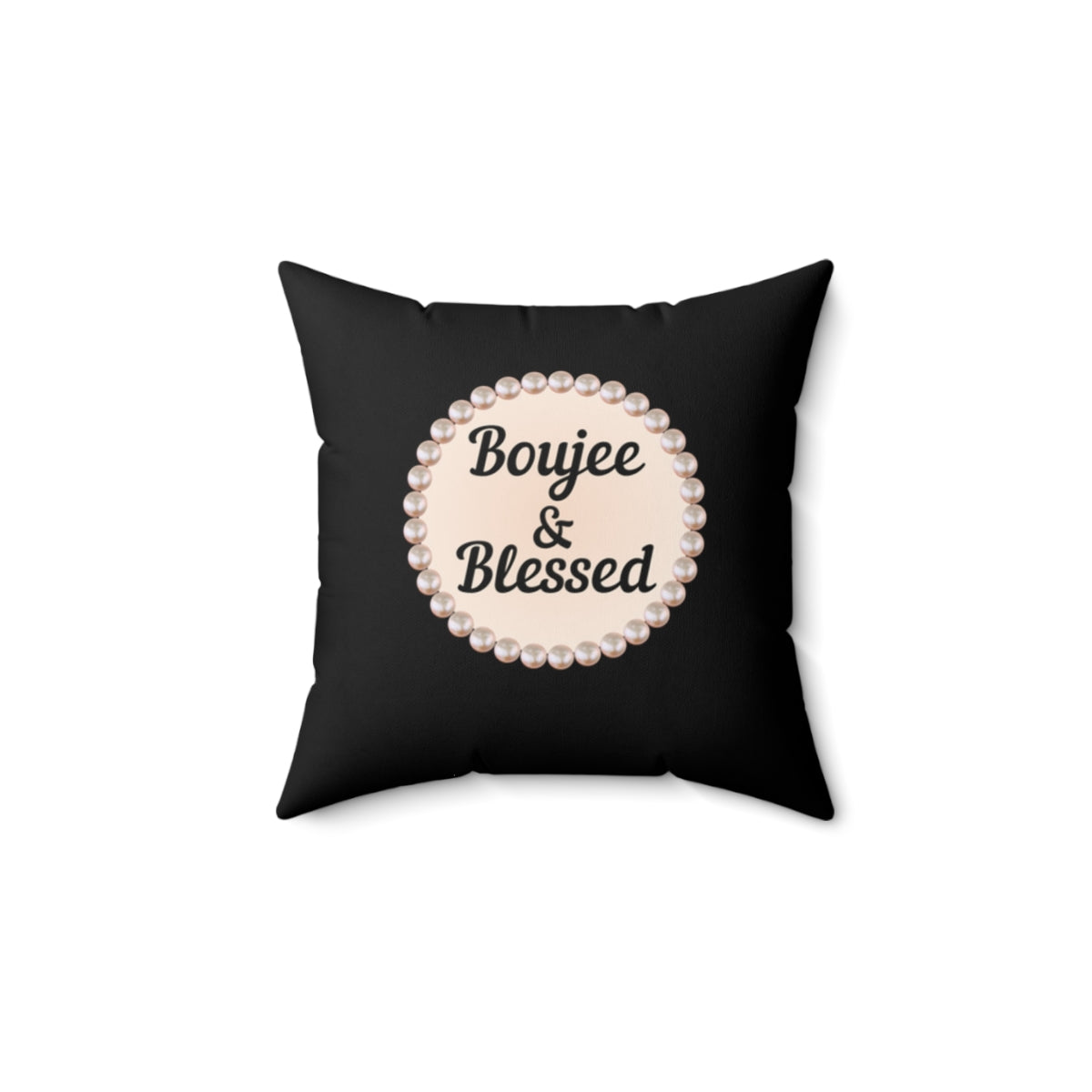 Boujee & Blessed Pearl-Print Decorative Pillow