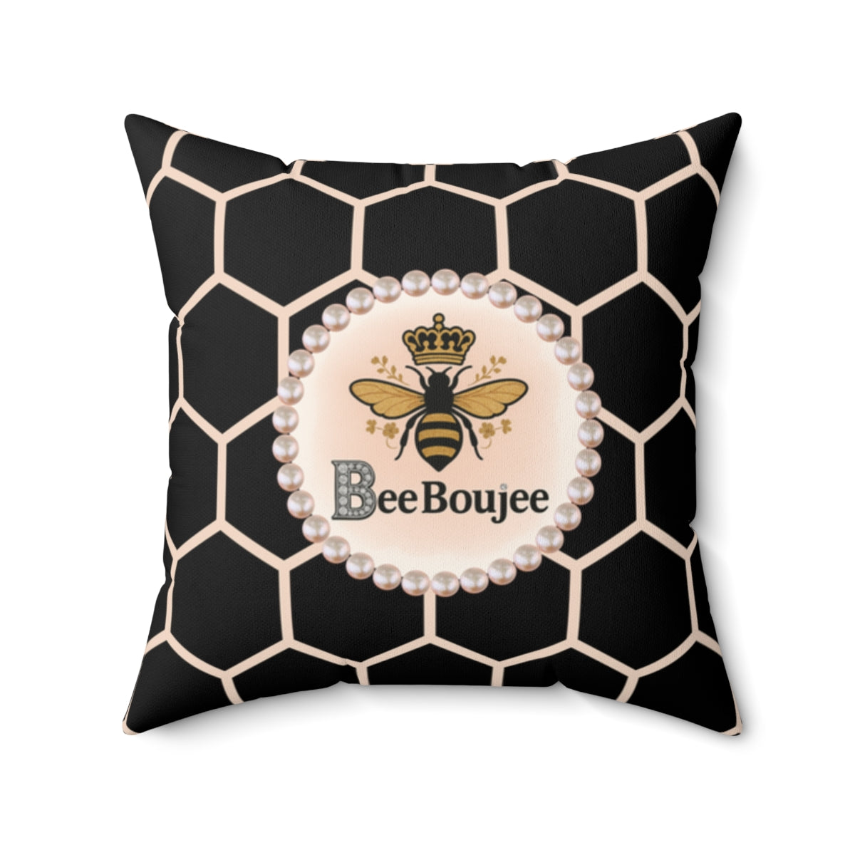 Bee Boujee Pearl-Print Decorative Pillow