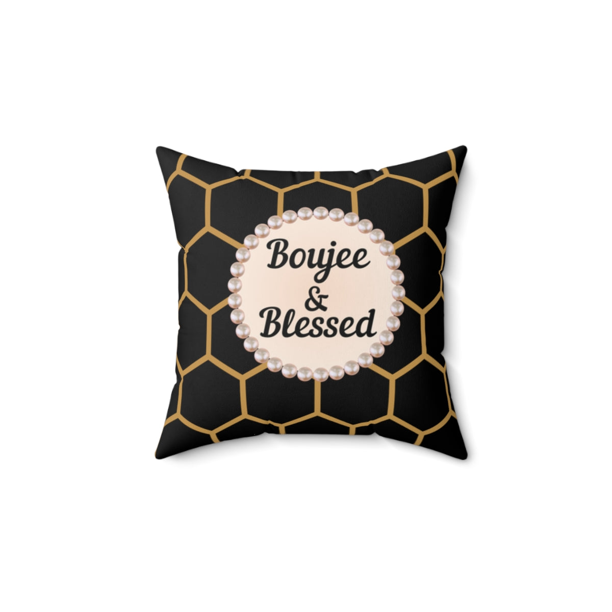 Boujee & Blessed Pearl-Print Decorative Pillow