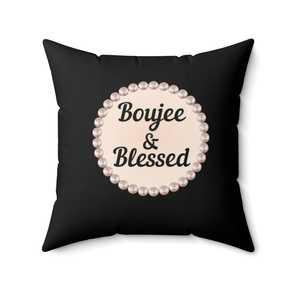 Boujee & Blessed Pearl-Print Decorative Pillow