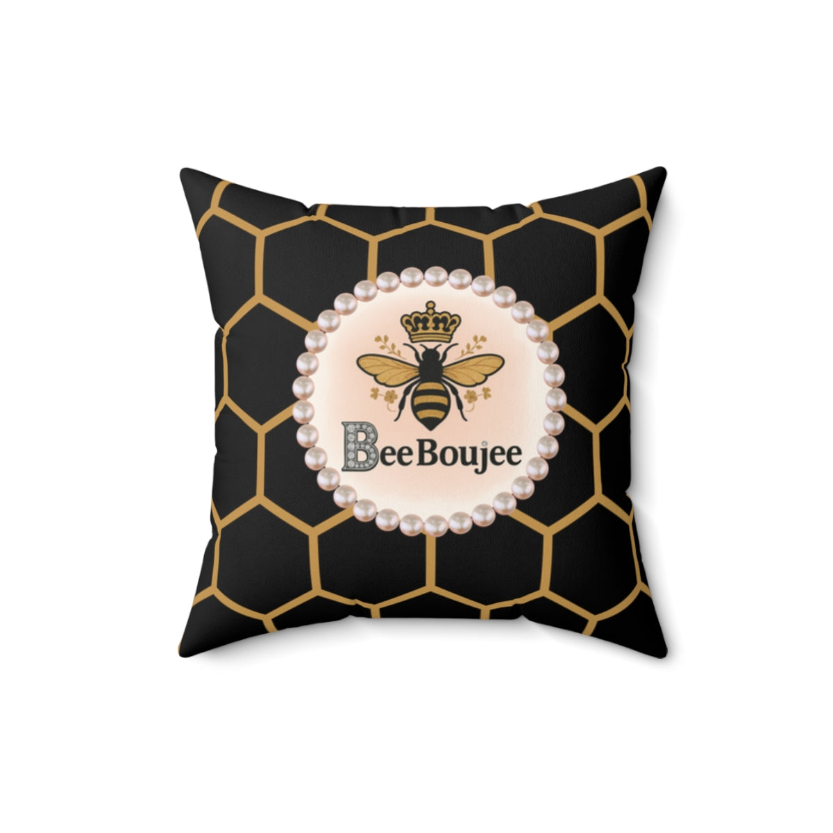 Bee Boujee Pearl-Print Decorative Pillow