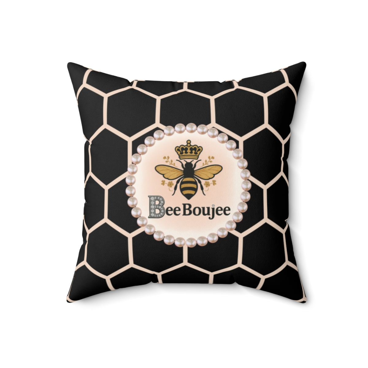 Bee Boujee Pearl-Print Decorative Pillow