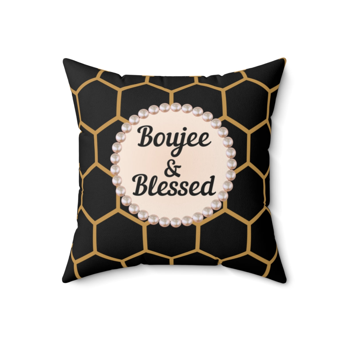 Boujee & Blessed Pearl-Print Decorative Pillow