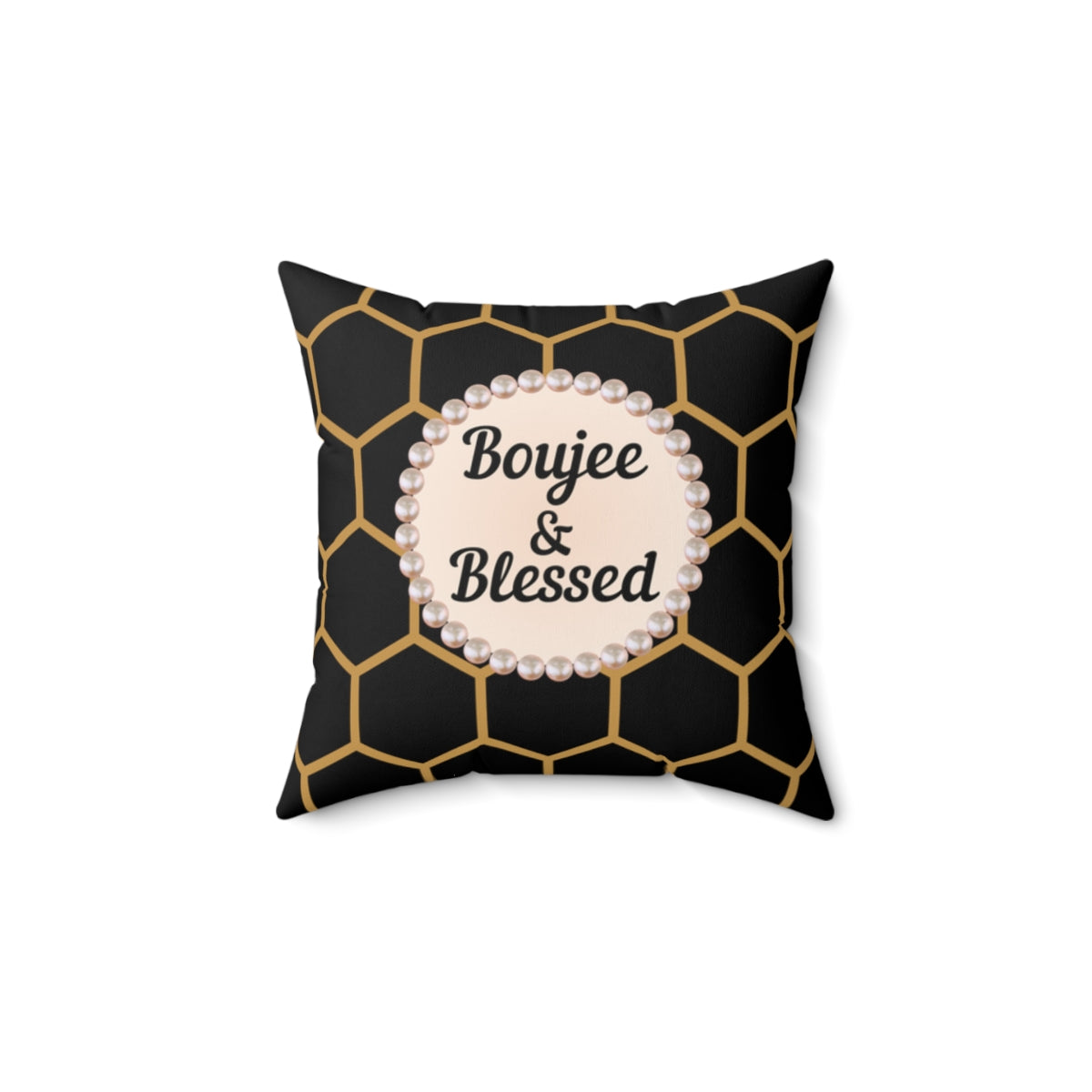 Boujee & Blessed Pearl-Print Decorative Pillow
