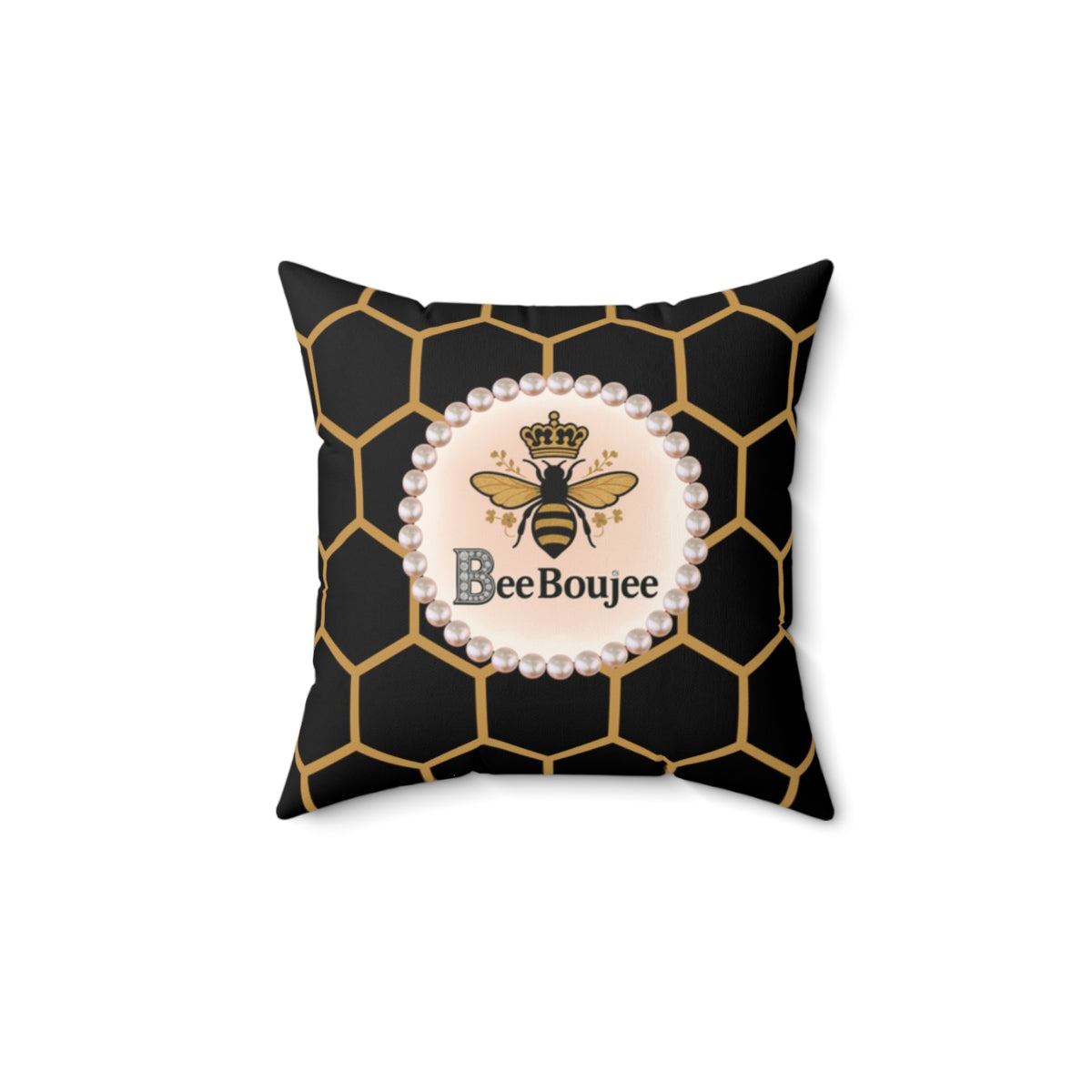 Bee Boujee Pearl-Print Decorative Pillow