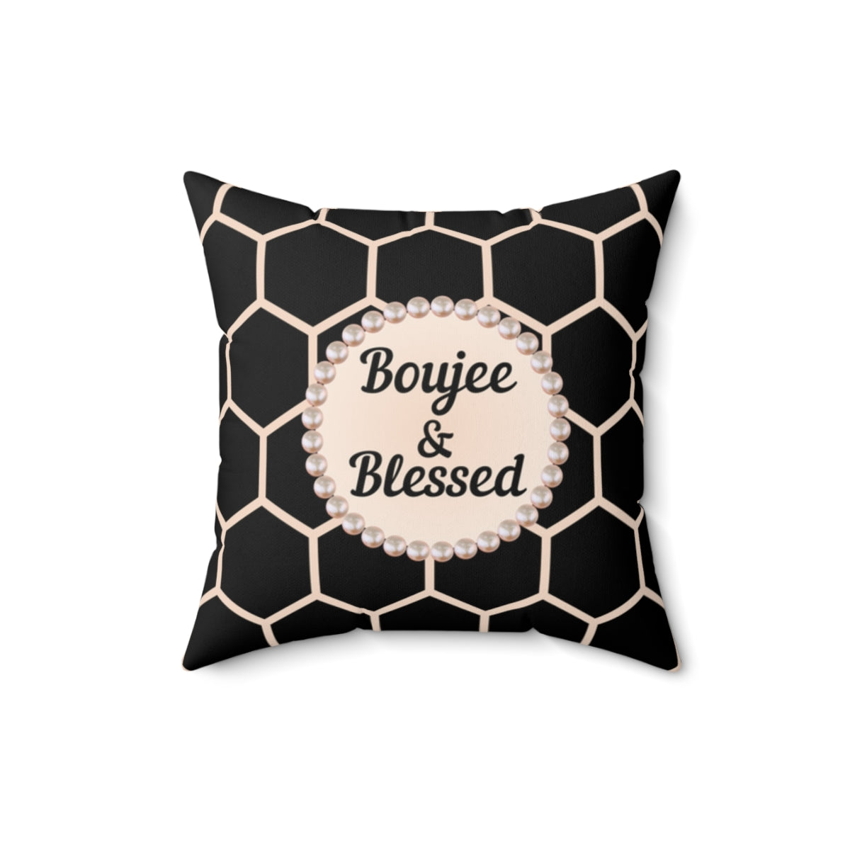 Boujee & Blessed Pearl-Print Decorative Pillow