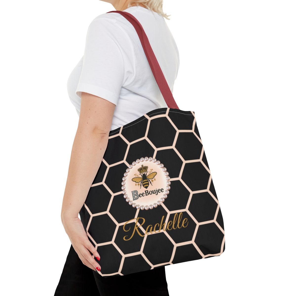 Personalized Bee Boujee Luxe Tote (Classic & Honeycomb Editions)