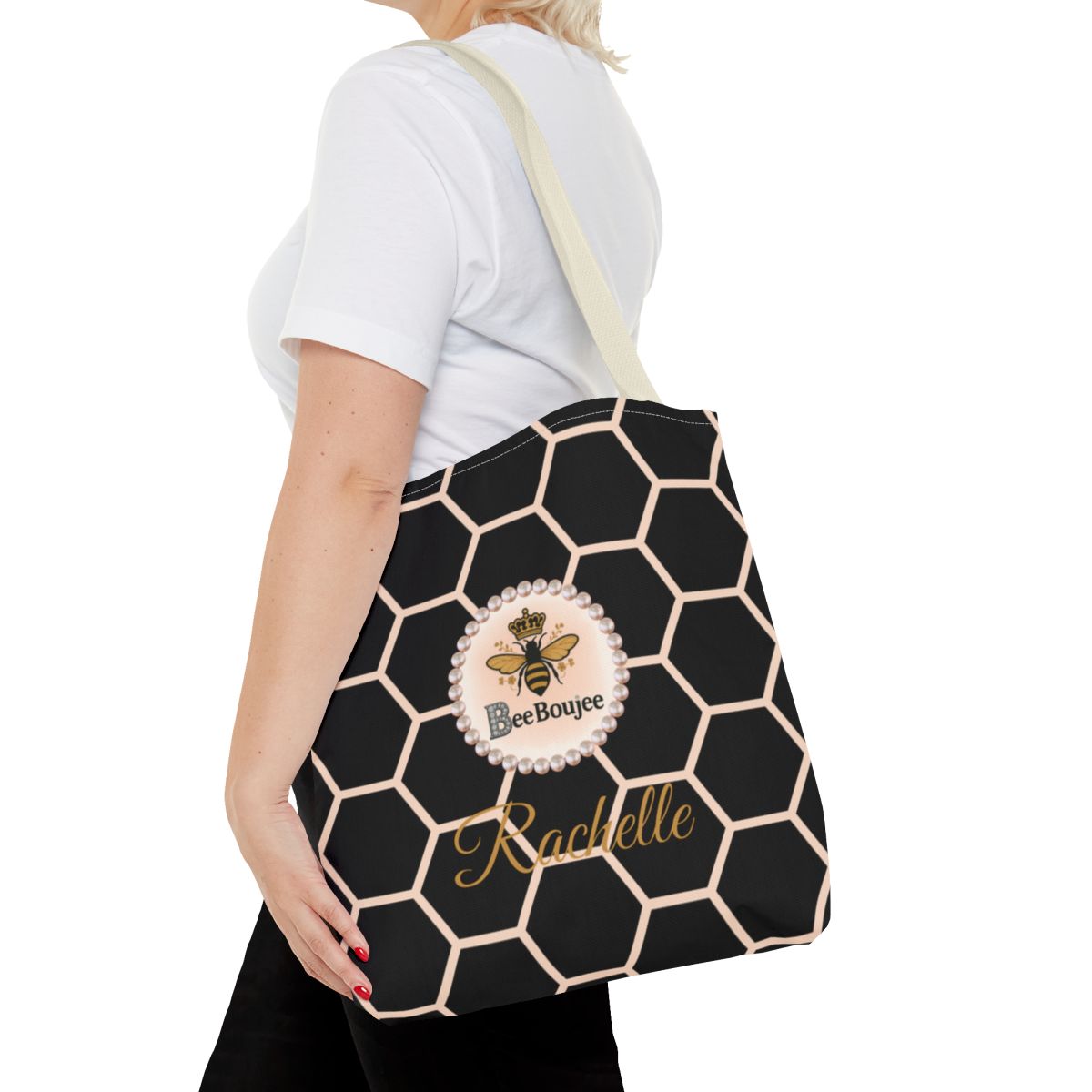 Personalized Bee Boujee Luxe Tote (Classic & Honeycomb Editions)
