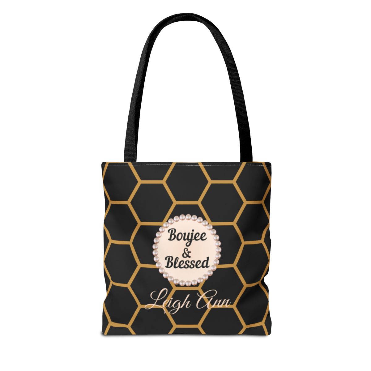 Personalized "Boujee & Blessed" Luxe Tote (Classic & Honeycomb Editions)