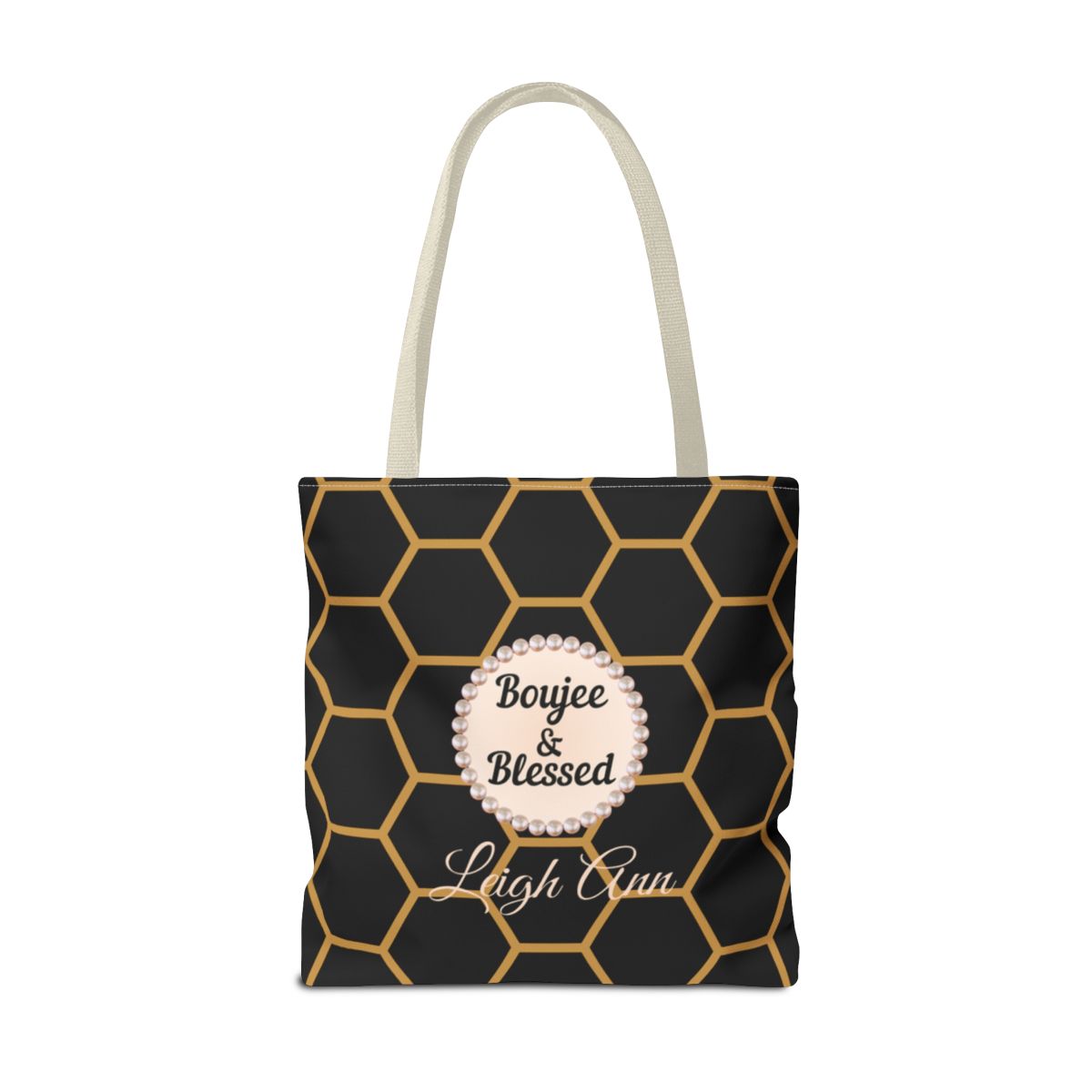 Personalized "Boujee & Blessed" Luxe Tote (Classic & Honeycomb Editions)