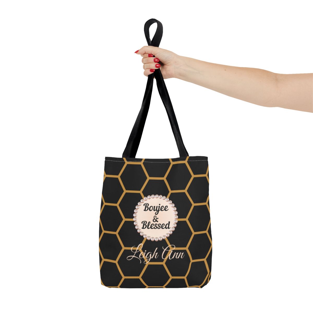 Personalized "Boujee & Blessed" Luxe Tote (Classic & Honeycomb Editions)