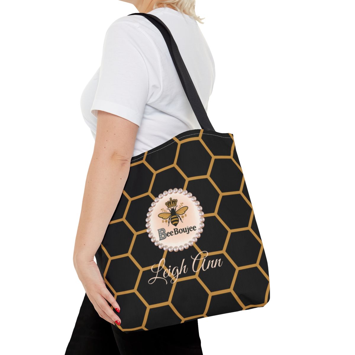 Personalized Bee Boujee Luxe Tote (Classic & Honeycomb Editions)