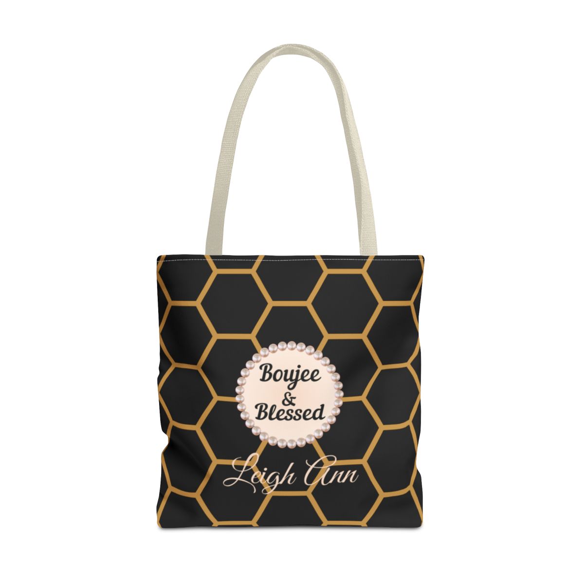 Personalized "Boujee & Blessed" Luxe Tote (Classic & Honeycomb Editions)