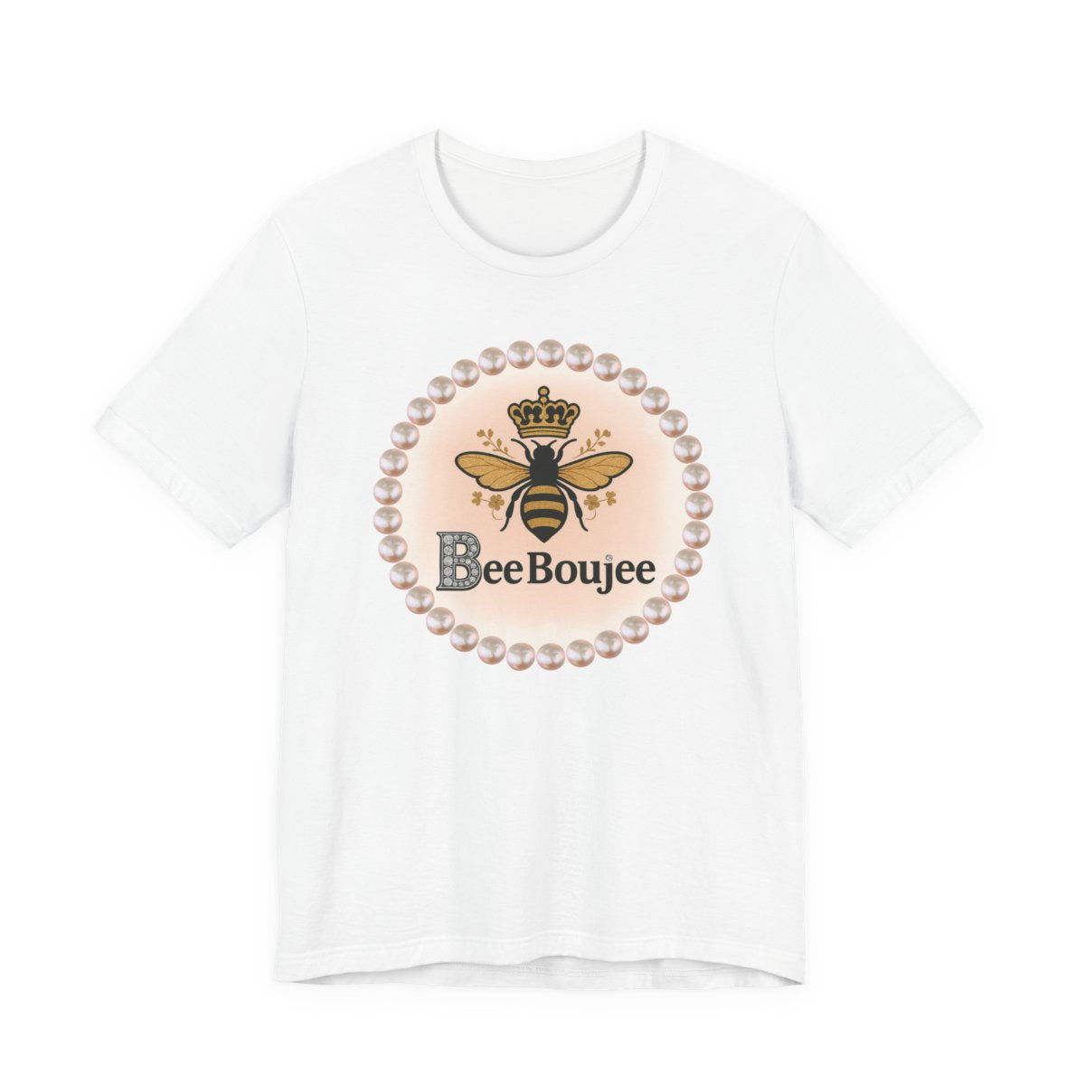Customizable Bee Boujee Pearl Emblem Tee