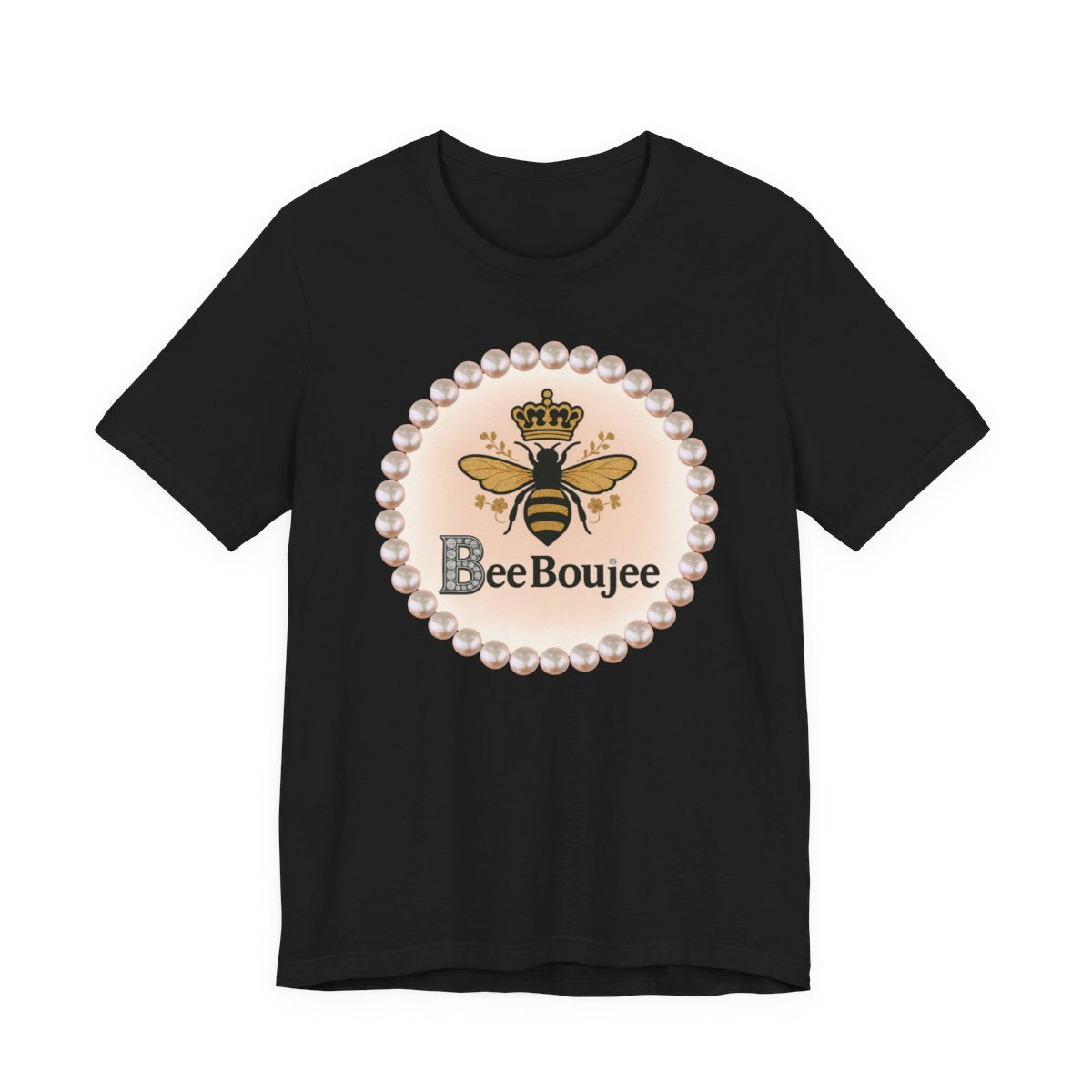 Customizable Bee Boujee Pearl Emblem Tee