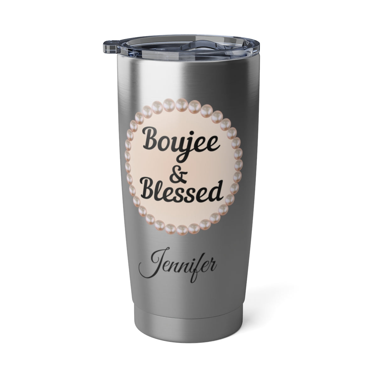 Personalized Boujee & Blessed 20 oz Insulated Travel Tumbler