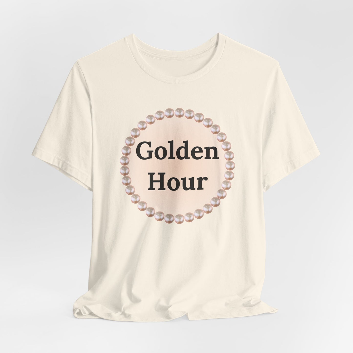 Golden Hour Pearl-Framed Luxe Tee