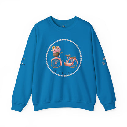 Boujee Bicycle Bouque - Heavy Blend™ Light Colors Crewneck Sweatshirt