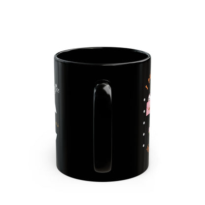 Halloween Booo in Booujee BLACK Mug 11oz BROWN SKIN TONE