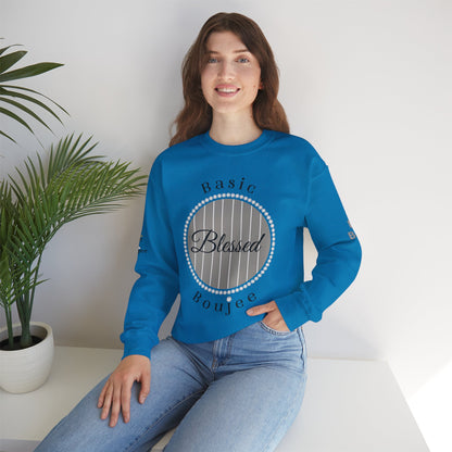 Basic Boujee Blessed - Heavy Blend™ Light Colors Crewneck Sweatshirt