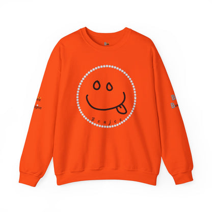 Boujee Smiley Goofy Face - Heavy Blend™ Light Colors Crewneck Sweatshirt