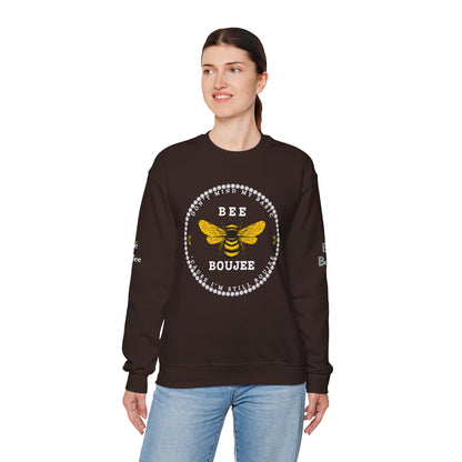 Don't Mind My Basic 'Cause I'm Still Boujee - Heavy Blend™ Dark Colors Crewneck Sweatshirt