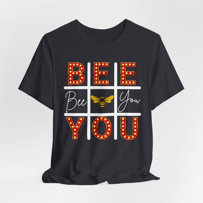 Bee You Marquee Tic-Tac-Toe Tee Dark Tee