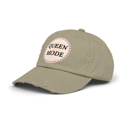Queen Mode - Distressed Pearl-Emblem Cap