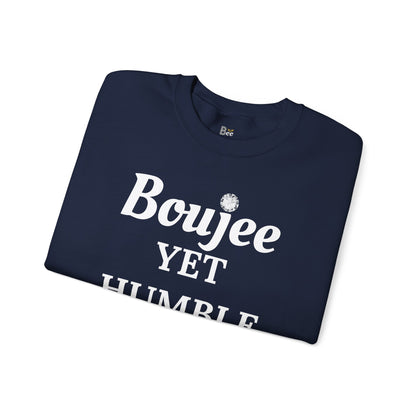 Boujee Yet Humble & Basic - Heavy Blend™ Dark Colors Crewneck Sweatshirt