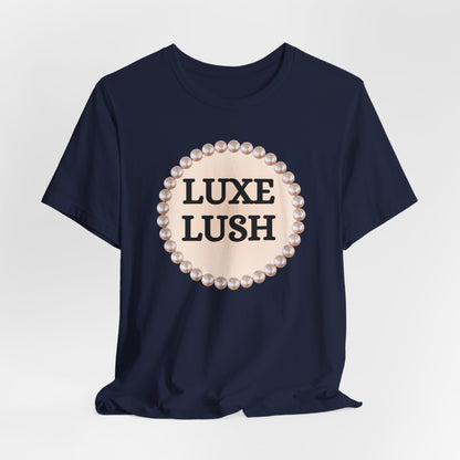 Luxe Lush Pearl-Framed Statement Tee