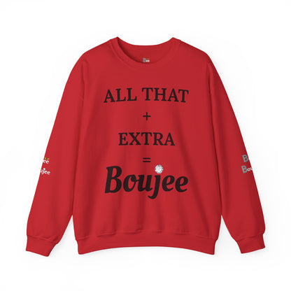 All That + Extra = Boujee - Heavy Blend™ Light Colors Crewneck Sweatshirt