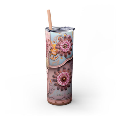 Boujee Designer Bag - Skinny Tumbler with Straw, 20oz