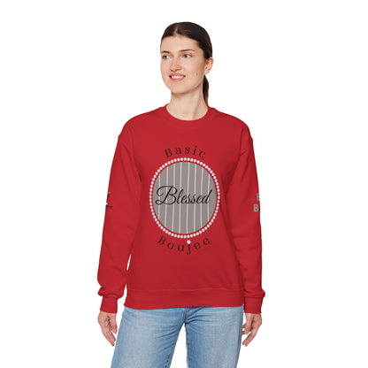 Basic Boujee Blessed - Heavy Blend™ Light Colors Crewneck Sweatshirt