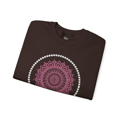 Boujee Burst Pink - Heavy Blend™ Dark Colors Crewneck Sweatshirt