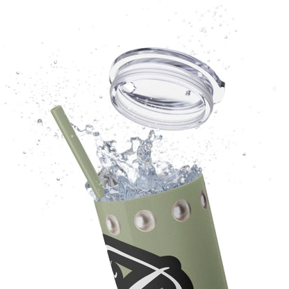 Boujee Yet Humble & Basic in PEARLS - Skinny Tumbler with Straw, 20oz