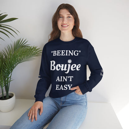 "Beeing" Boujee Ain't Easy- Heavy Blend™ Dark Colors Crewneck Sweatshirt